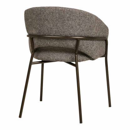 Costa spisebordsstol med gunmetal ben, mørkegrå