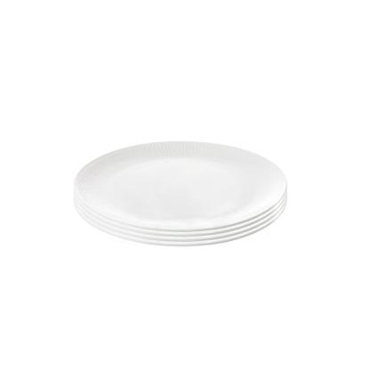 aida Relief frokosttallerken, Ø22 cm, porcelæn, hvid - 4 stk.