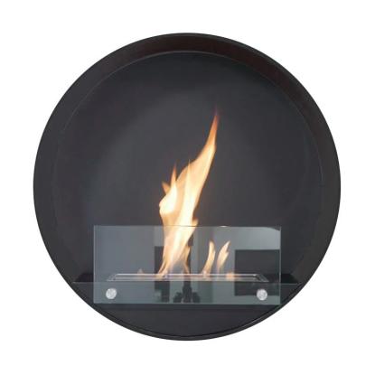 ScandiFlames Delaware biopejs, vægmodel, rund, sort