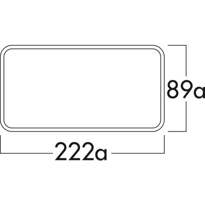 JG Nordic aftrækskanal, flad, 99 x 222 mm - 1 meter