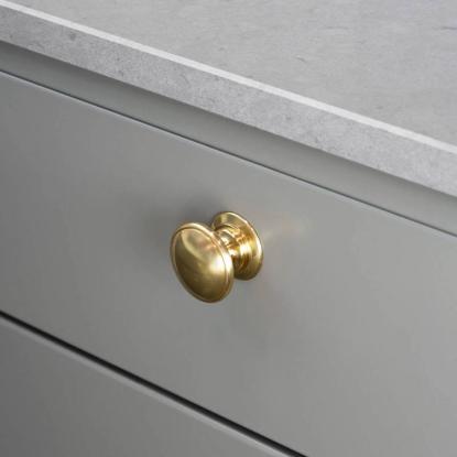 Beslag Design 24466 knop, Ø35 mm, poleret messing