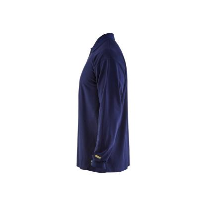 Blåkläder 3374 flammehæmmende polo lang ærme inherent, marineblå