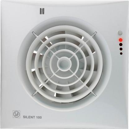 Thermex Silent 100 CHZ Visual ventilator med timer og hygrostat, 158 x 158 mm