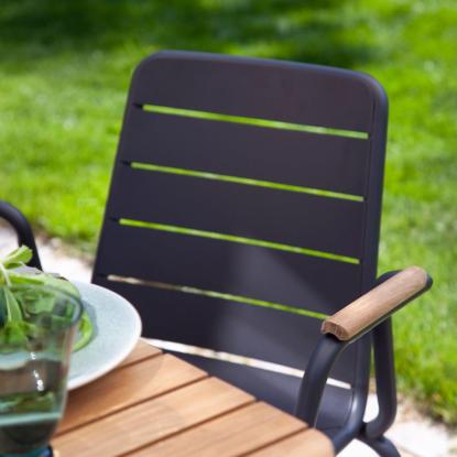 Cinas Parc havestol, antracit, teak