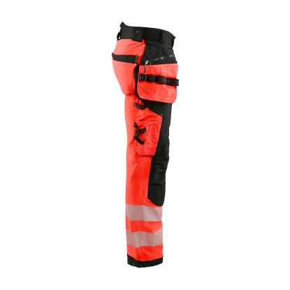 Blåkläder 1820 high vis softshell buks, hi-vis rød/sort