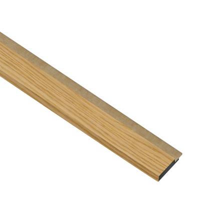 I-Wood afslutningsliste til akustikpanel, klar olieret, brun filt og sort kerne, egefiner, 17 x 42 mm