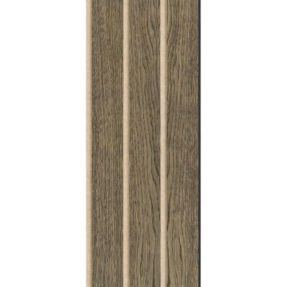 I-Wood Basic 3-lamel akustikpanel, sort olieret, beige filt og sort kerne, egefiner, 17 x 300 mm 