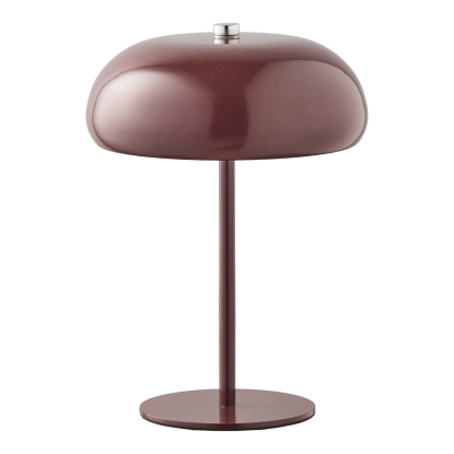 Margate LED bordlampe, genopladelig, H23 cm, bordeaux