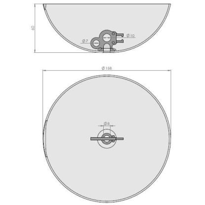 CableCup Classic roset, Ø15,8 cm, hvid