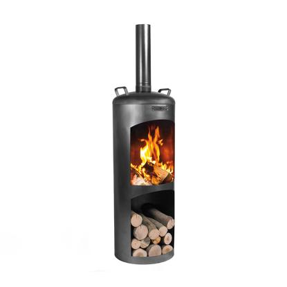 Cook King Faro havepejs, stål, sort, Ø40 x 158 cm