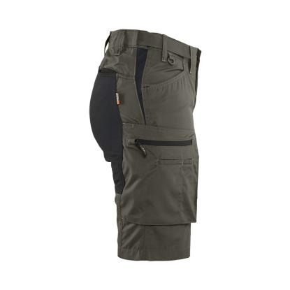 Blåkläder 7149 dame service shorts med stretch, olivengrøn/sort