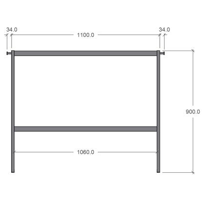 PLUS plantebord, stål - 110 cm