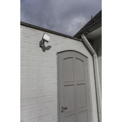LUTEC SUNSHINE LED væglampe med solceller og sensor, H24,5 cm, 7,5W, IP54, mørk grå