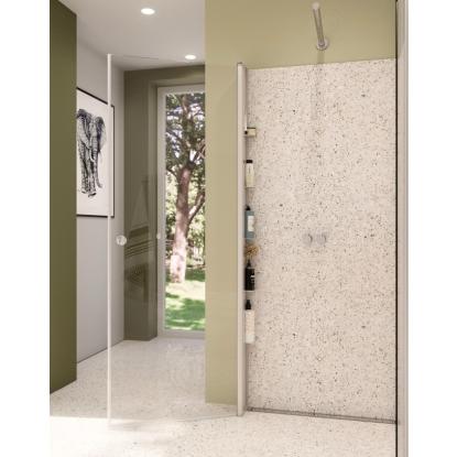 Scanbad FLEXI Tower reol til bruseniche model A, B, E, 5 hylder, 200 x 10 cm, satin