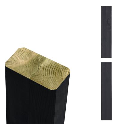 PLUS omlimet stolpe/drager, sort/fyr - 5 x 9 x 238 cm