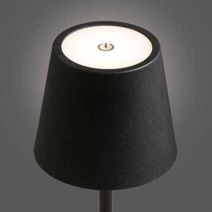 Bradford LED bordlampe, genopladelig, H37 cm, sort