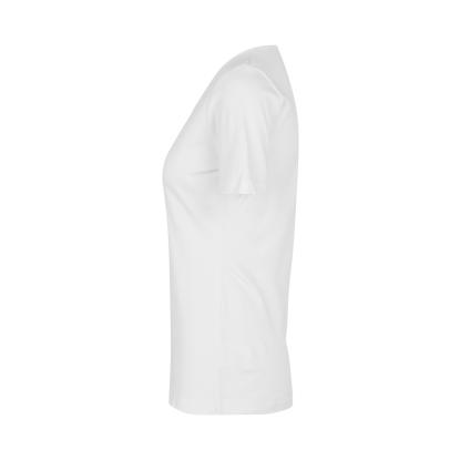 ID 0506 Interlock T-shirt med v-hals, dame, hvid