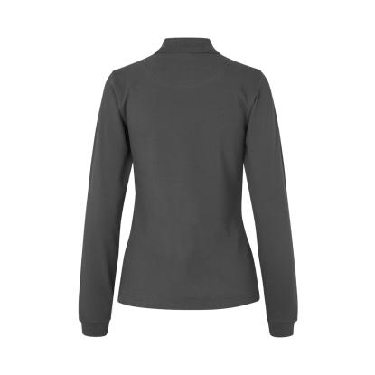 ID 0545 poloshirt med stretch, langærmet, dame, koks grå