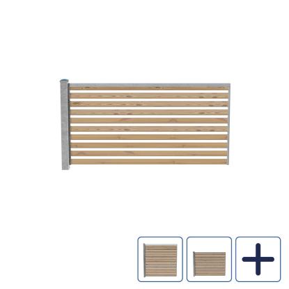 Wimex Trend Classic hegnsfag med Rombe S34 og stolpe, termofyr