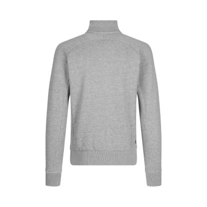 ID 0628 sweat cardigan med lynlås, grå melange