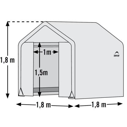 ShelterLogic drivhus, hvid - 3,24 m²