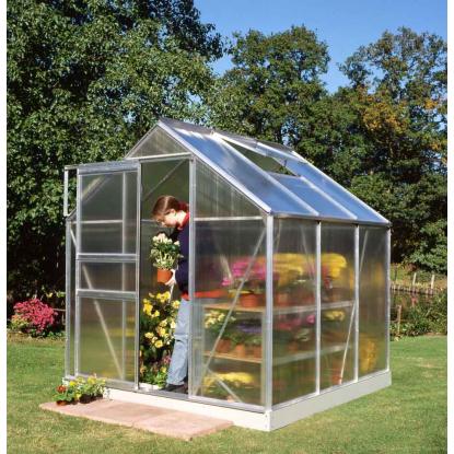 Halls Popular drivhus 3,8 m², alu, 4 mm poly