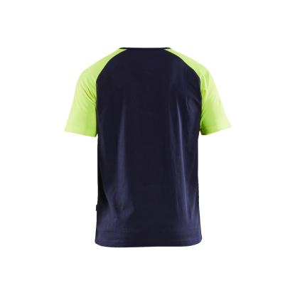 Blåkläder 3515 t-shirt, marineblå/hi-vis gul