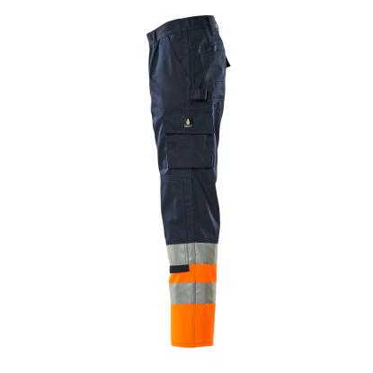 MASCOT SAFE COMPETE Patos arbejdsbukser med knælommer, marine/hi-vis orange