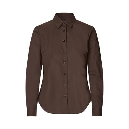 Seven Seas S67 Poplin skjorte med stretch, dame, mocca