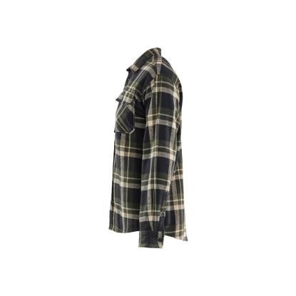 Blåkläder 3288 flannelskjorte, skovgrøn/sort