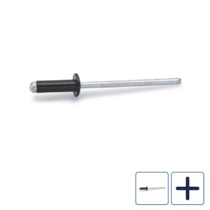 FAST blindnitte/popnitte, sort, 3,2 mm - 250 stk.