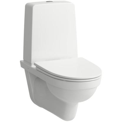 LAUFEN Kompas væghængt rimless toilet med synlig cisterne, hvid