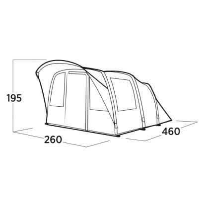 easy camp Senja 4 Air tunneltelt til 4 personer, brun