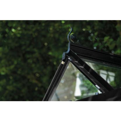 Halls Icon 6 drivhus 3,7 m², sort, 3 mm glas