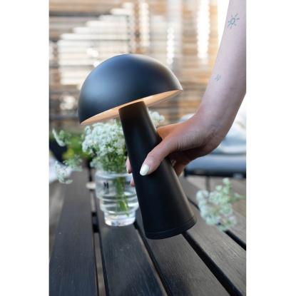 Markslöjd Fungi bordlampe, transportabel, Ø16 x 26,5 cm, matsort