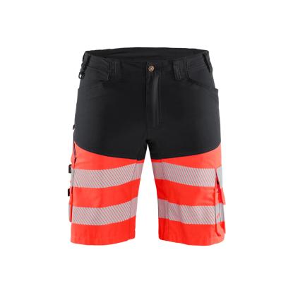 Blåkläder 1541 high vis shorts med stretch, sort/hi-vis rød