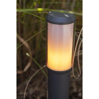 LUTEC HEROS udendørs bedlampe, 1 lyskilde, H70 cm, E27, IP44, mørk grå