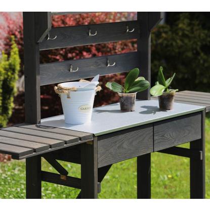 Westmann Fauna plantebord med foldbare sider, træ, grå, 156 x 38 x 157 cm