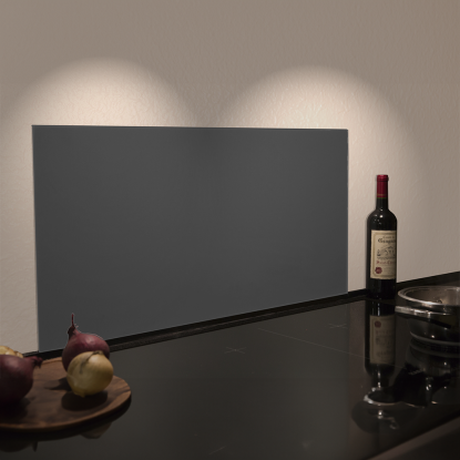 Millex stænkplade i glas, 60 x 30 cm, grå