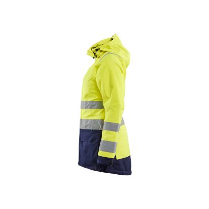 Blåkläder 4472 dame high vis vinterparkajakke, hi-vis gul/marineblå