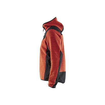 Blåkläder 5940 strikket jakke med softshell, brændt rød/sort