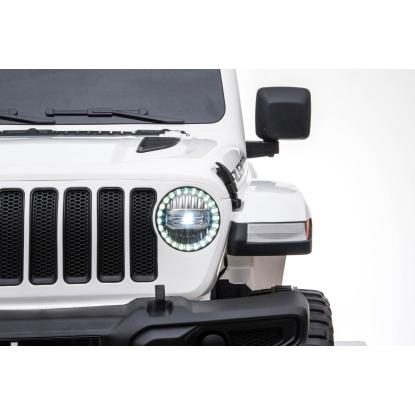 Jeep Wrangler Rubicon elbil til børn, 4 x 12V, hvid