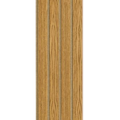 I-Wood Basic 4-lamel akustikpanel, brun olieret, brun filt og lys kerne, egefiner, 16 x 300 mm 