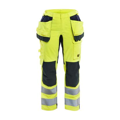 Blåkläder 7145 dame multinorm buks med stretch inherent, hi-vis gul/marineblå