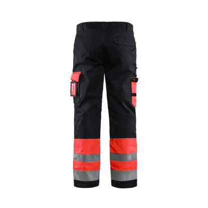 Blåkläder 1584 high vis buks, hi-vis rød/sort