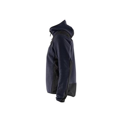 Blåkläder 5940 strikket jakke med softshell, mørk marineblå/sort