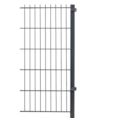 Superroof stolpe i antracit med beslag til panelhegn, 4 x 150 cm