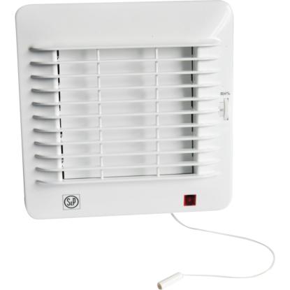 Thermex EDM 100 CHZM ventilator med hygrostat og snor, 155 x 155 mm, Ø98 mm