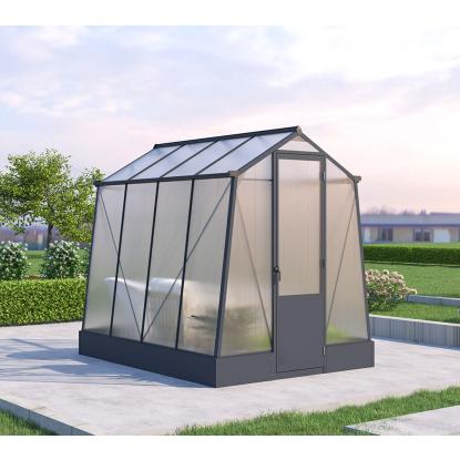 Westmann Aurora 68 drivhus, aluminium/polycarbonat, antracitgrå - 4,7 m²
