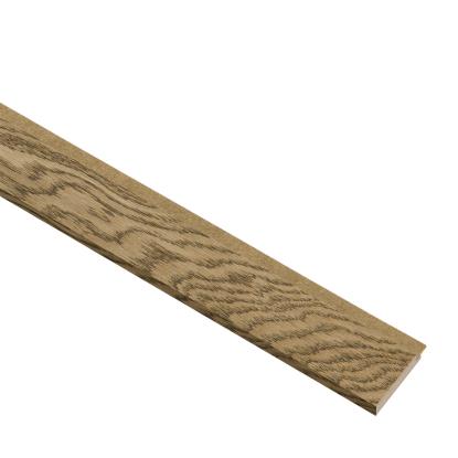 I-Wood afslutningsliste til 4-lamel akustikpanel, mørkebrun olieret, brun filt og lys kerne, egefiner, 16 x 67 mm